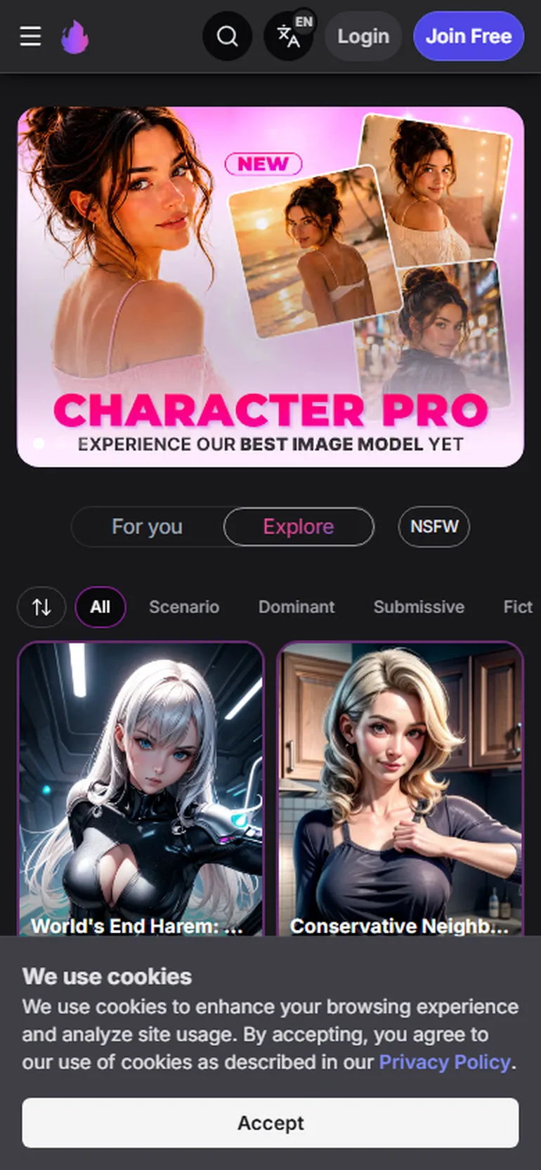 Girlfriend GPT avis vue mobile