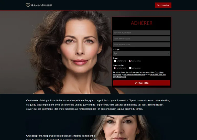 Granny Hunter avis page d'accueil