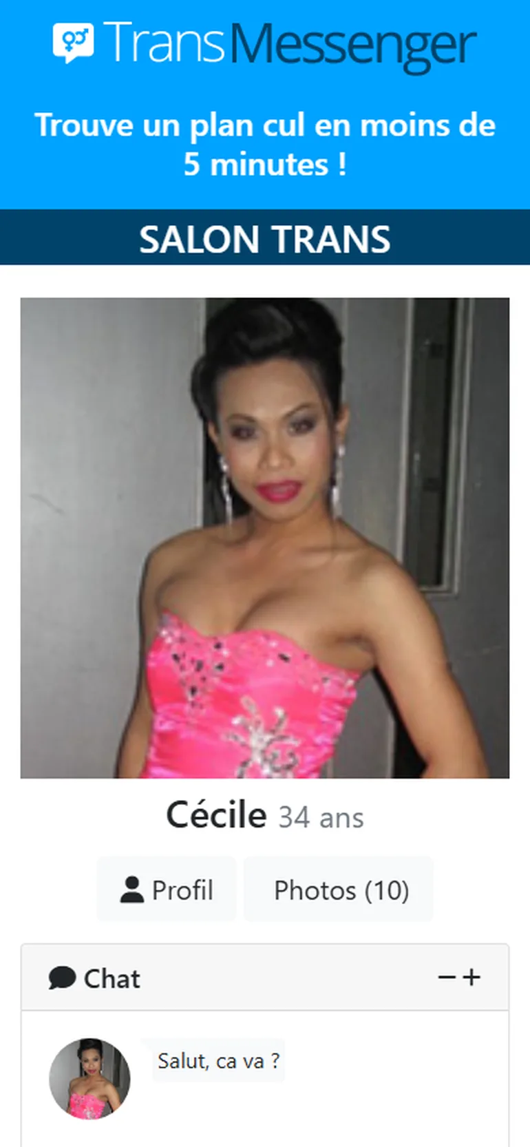Trans Messenger avis vue mobile