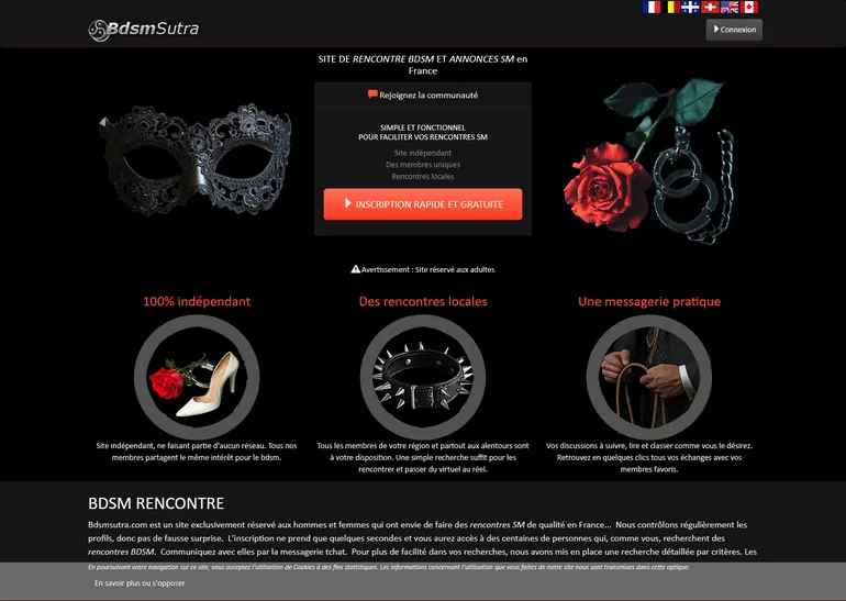 BDSMSutra avis page d'accueil