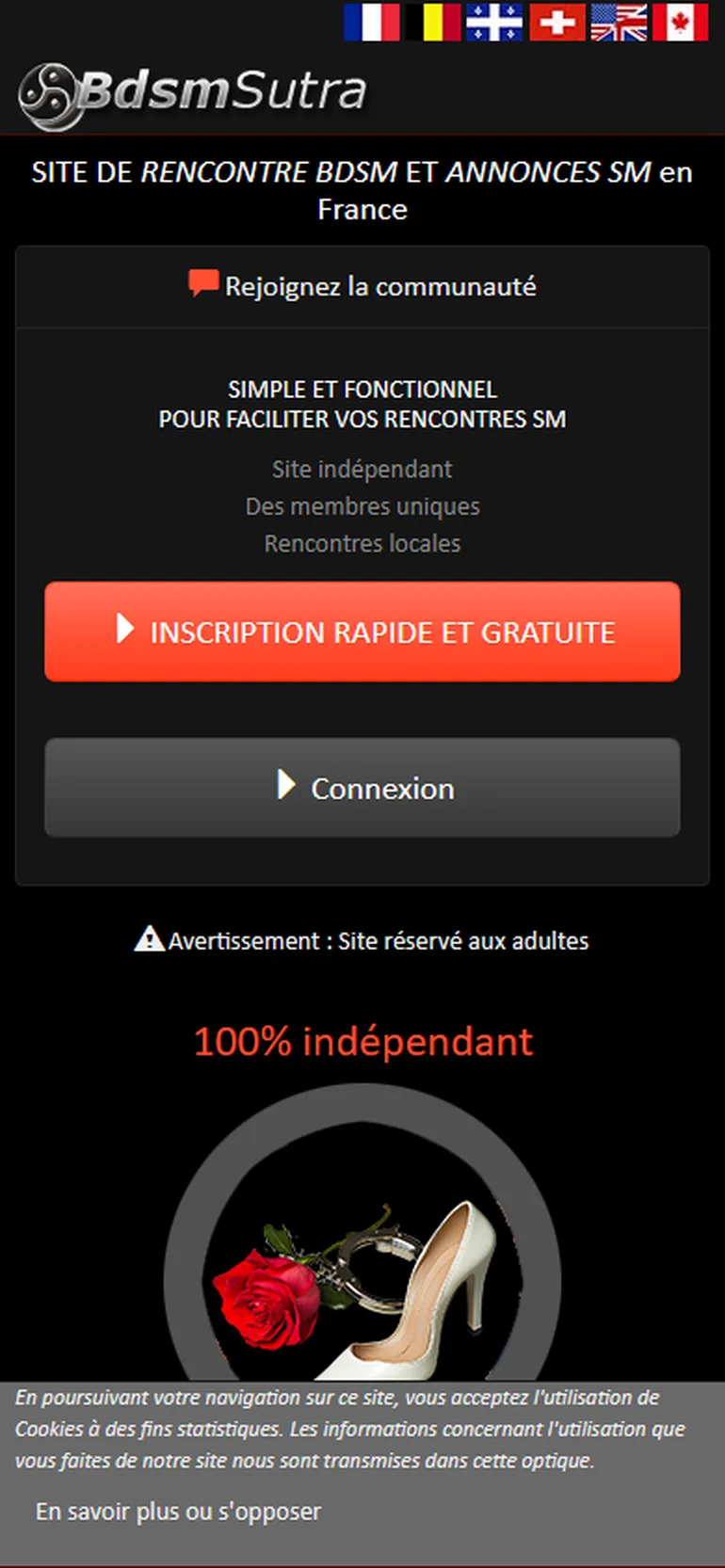 BDSMSutra avis vue mobile