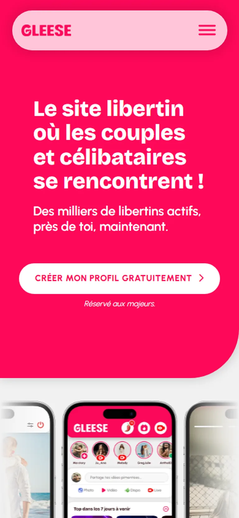 Gleese avis vue mobile